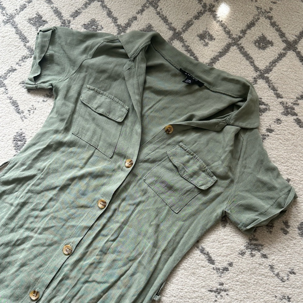 Belted Utility Khaki Women’s Dress